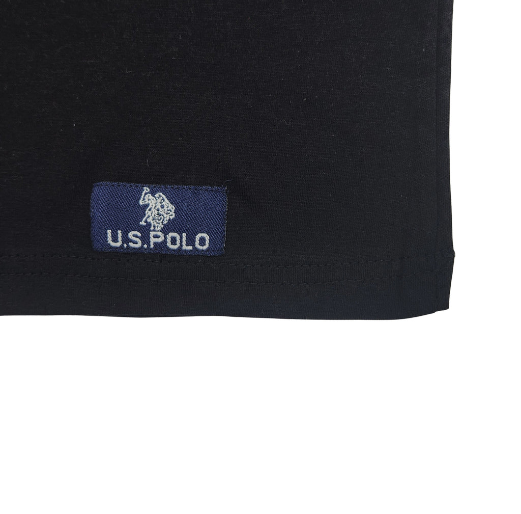 U.S. POLO ASSN. MEN'S BIG LOGO CREWNECK T-SHIRT (BLACK)