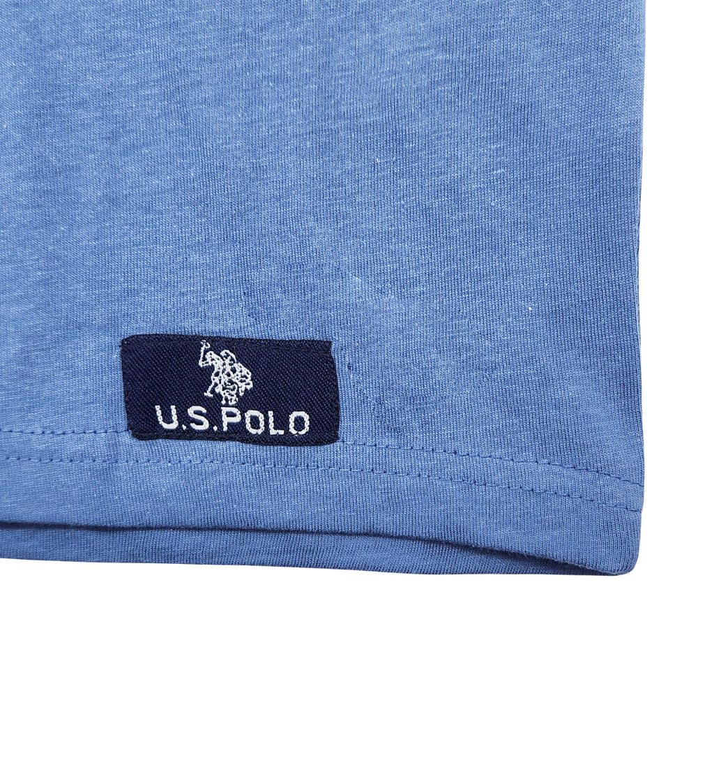 U.S. POLO ASSN. MEN'S BIG LOGO CREWNECK T-SHIRT (LIGHT BLUE)