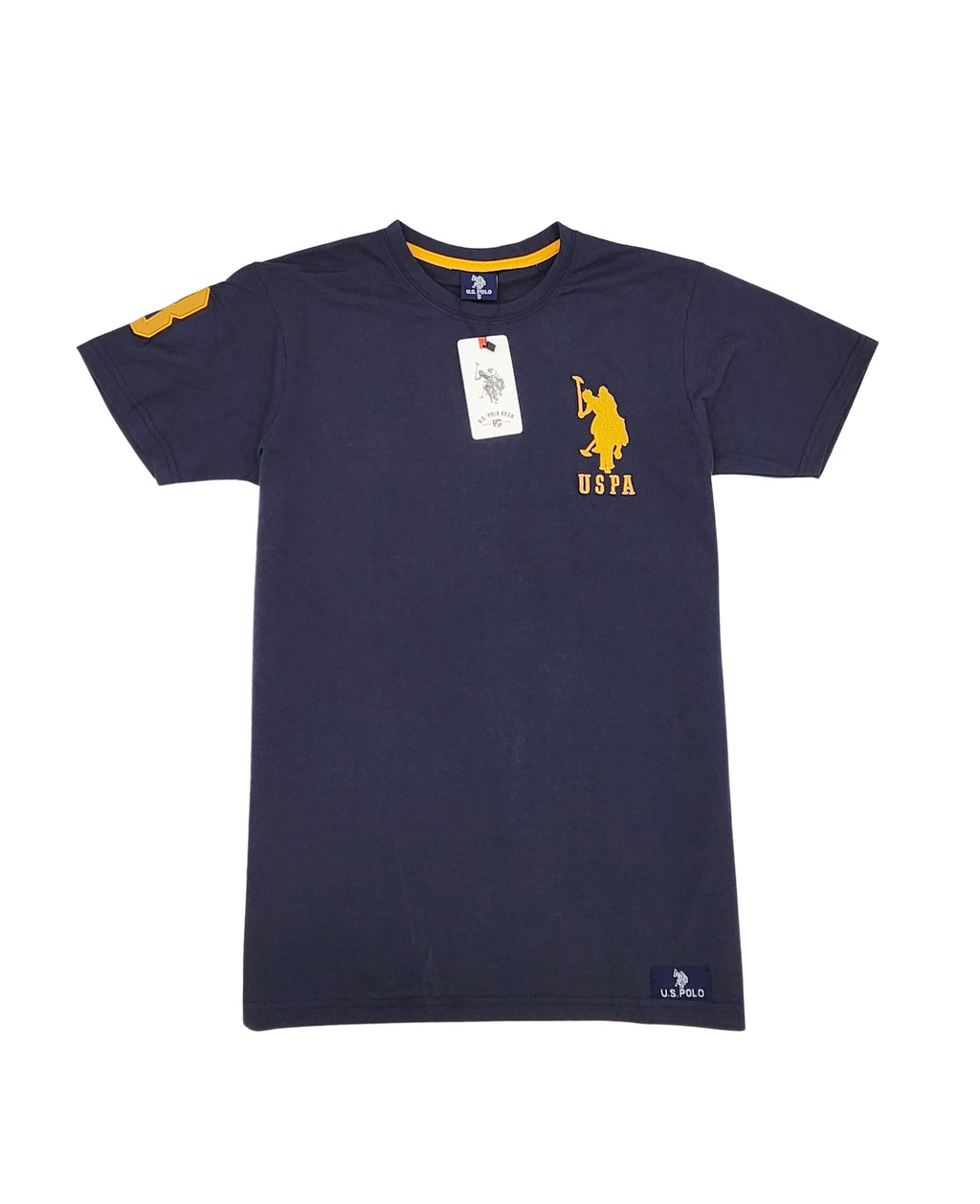 U.S. POLO ASSN. MEN'S BIG LOGO CREWNECK T-SHIRT (NAVY)