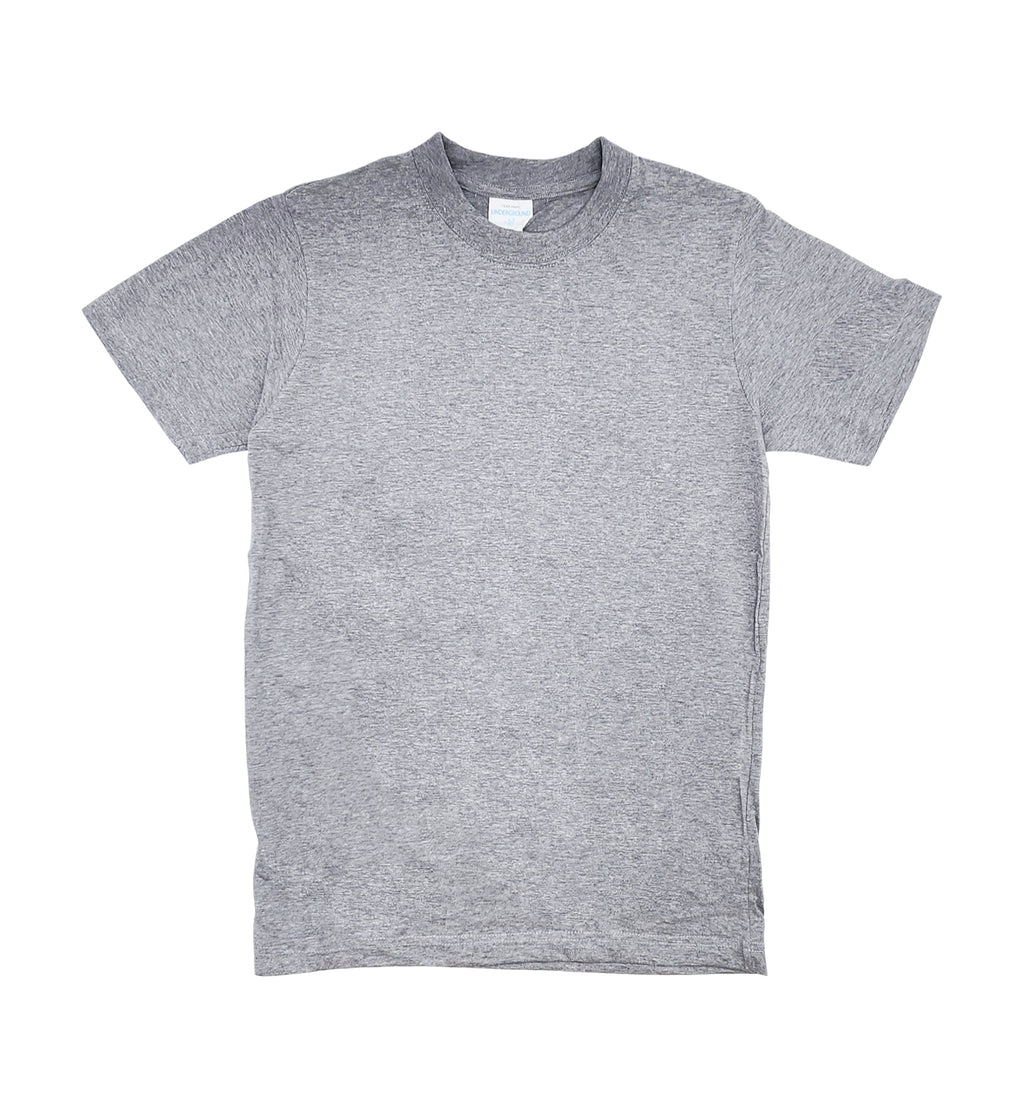 PLAIN CREWNECK T-SHIRTS (GREY)