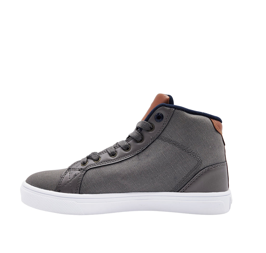 KIDS LEVI'S CLIFF CANVAS SPORT HIGH TOP SHOES (CHARCOAL/NAVY)