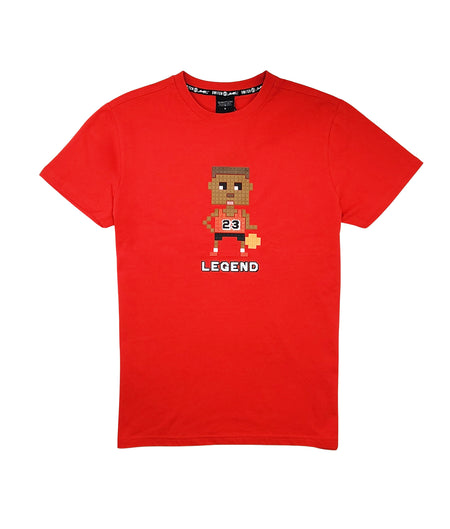 SWITCH REMARKABLE LEGEND BASKETBALL PIXEL T-SHIRT (RED)