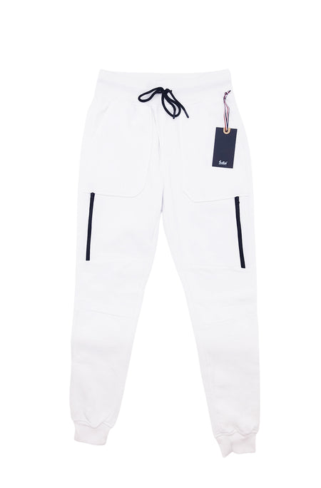 SWITCH REMARKABLE MEN'S CUTBLOCK JOGGERS (WHITE)