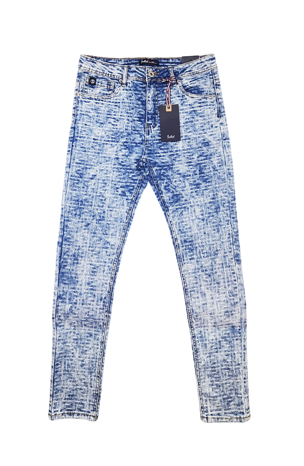 SWITCH REMARKABLE MEN'S JACQUARD DENIM JEANS (INDIGO)