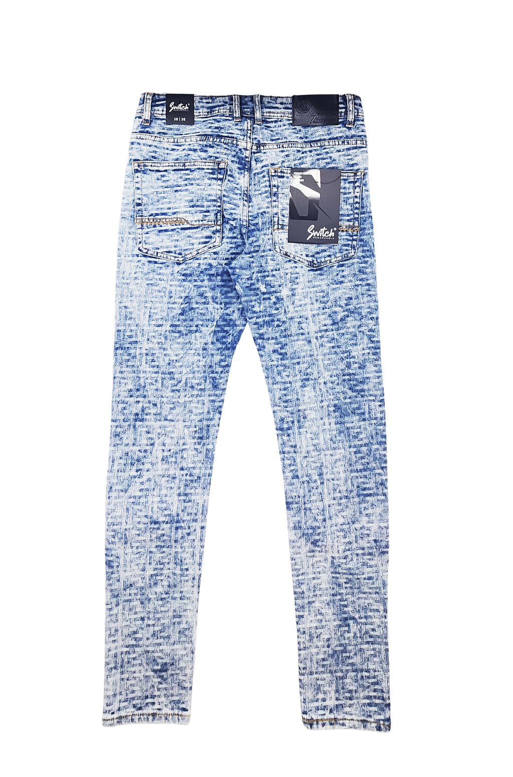 SWITCH REMARKABLE MEN'S JACQUARD DENIM JEANS (INDIGO)