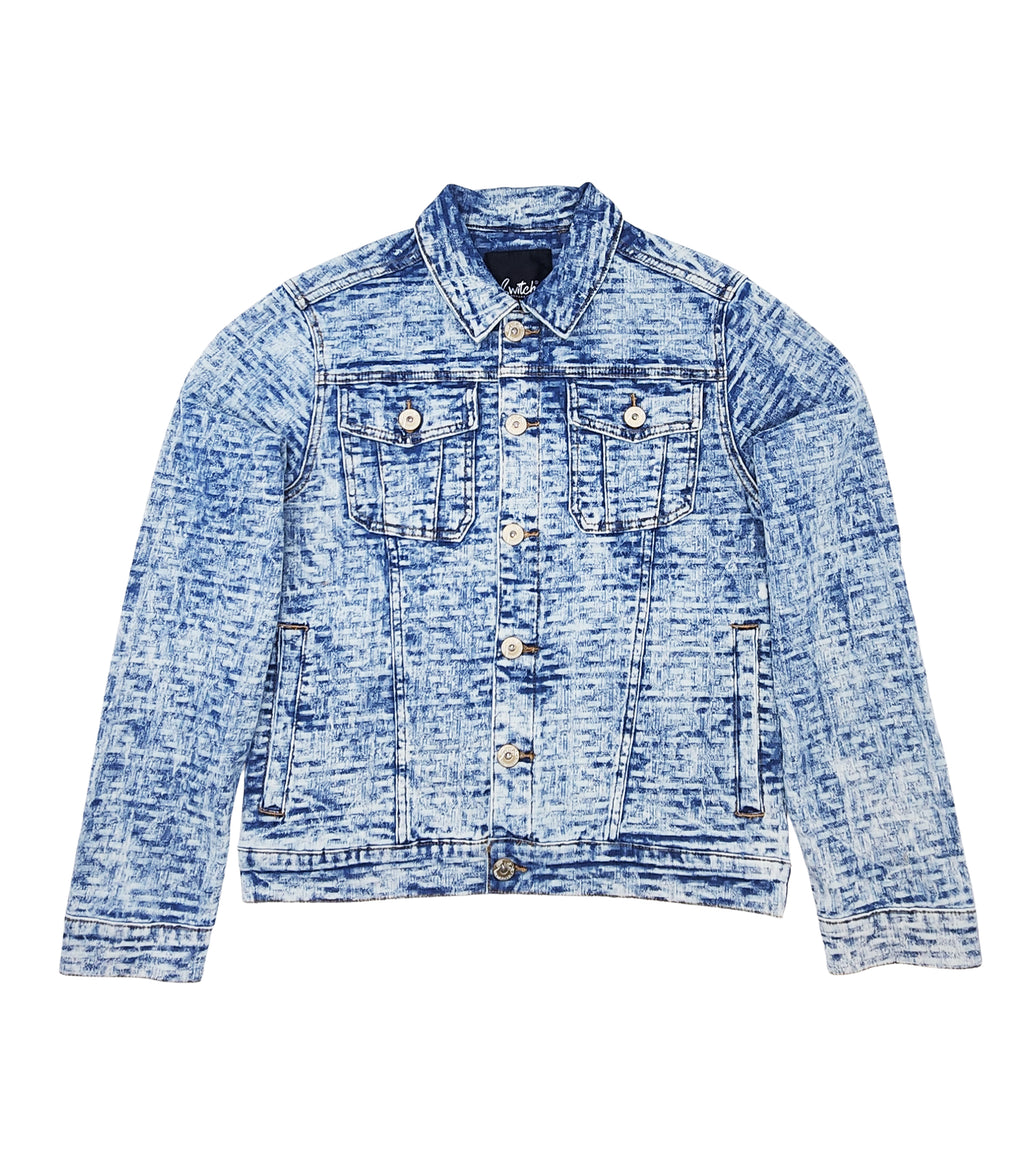 SWITCH REMARKABLE MEN'S JACQUARD DENIM JACKET (INDIGO)