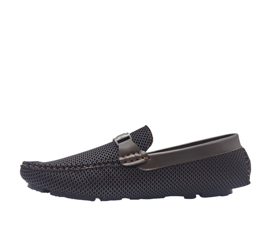 SEDAGATTI MEN'S FANCY LOAFERS (BROWN)