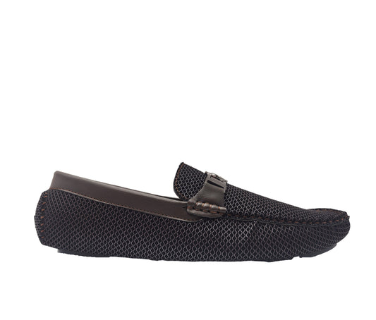 SEDAGATTI MEN'S FANCY LOAFERS (BROWN)