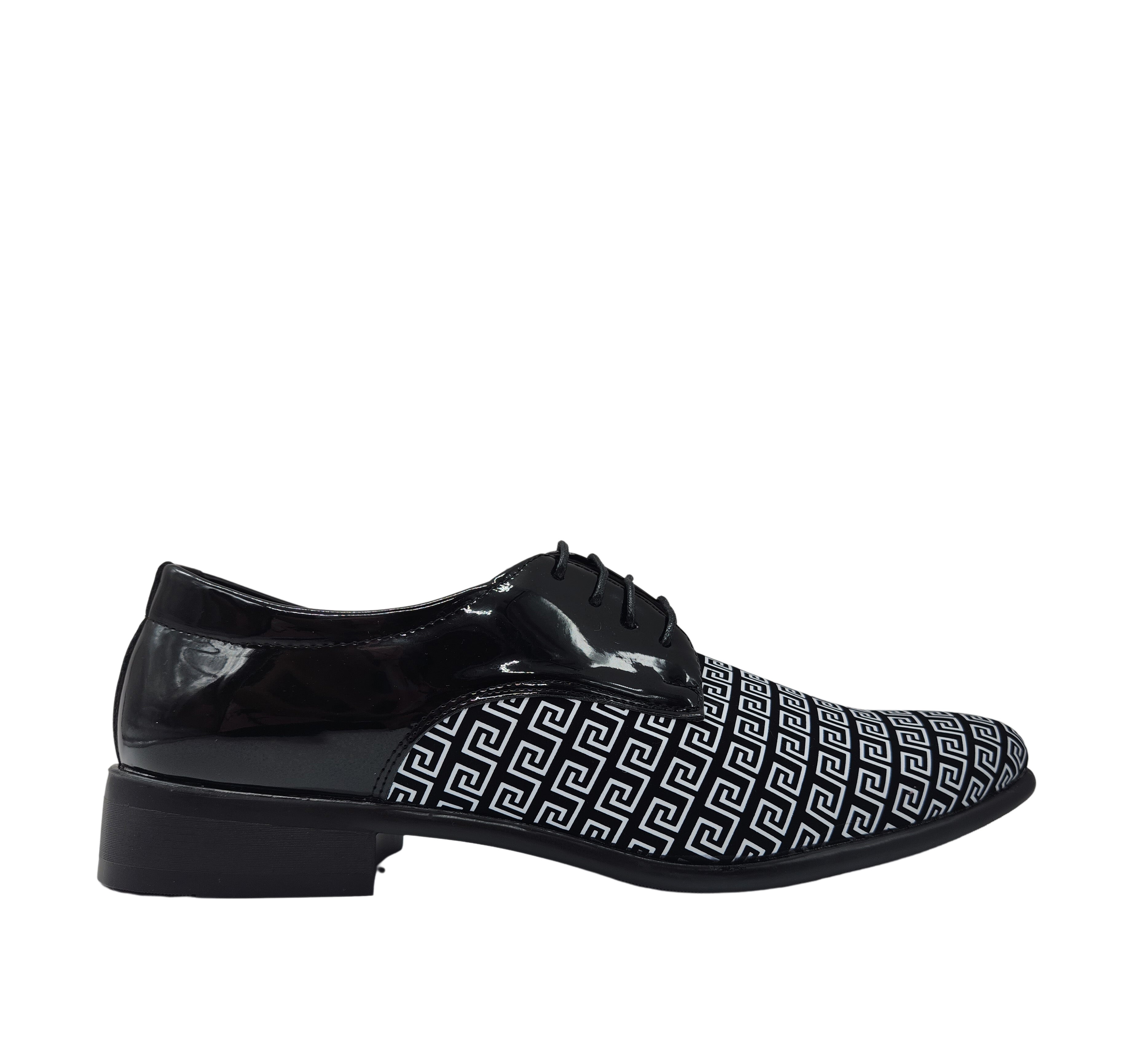 SEDAGATTI MEN'S FANCY SHOES (BLACK/WHITE)