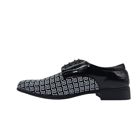 SEDAGATTI MEN'S FANCY SHOES (BLACK/WHITE)