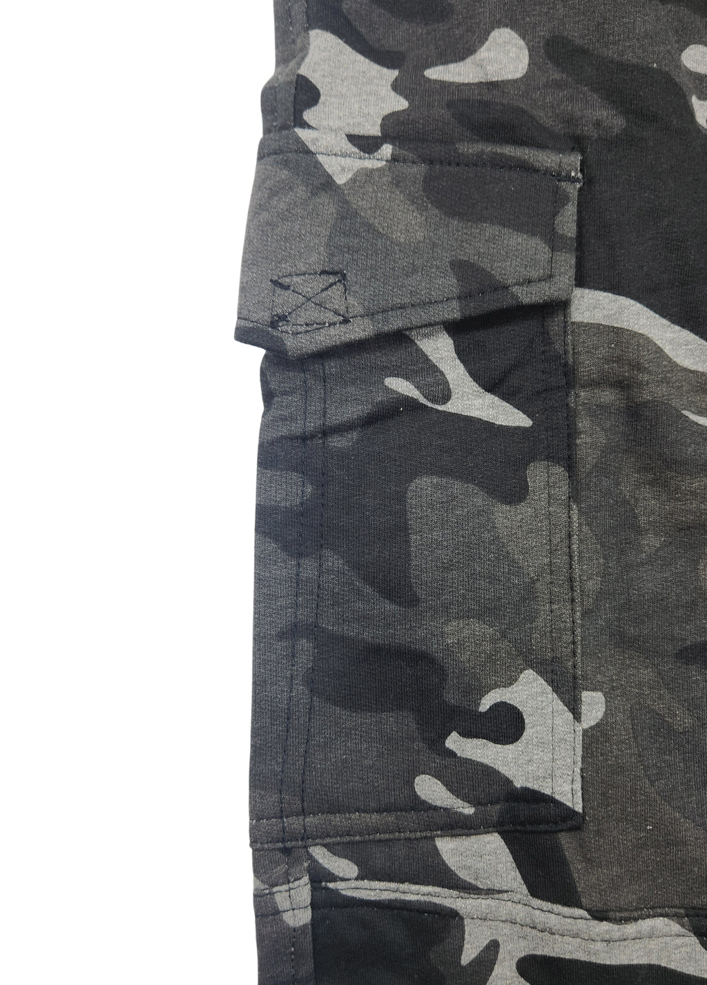 PLOREO MEN'S CARGO FLEECE JOGGERS (BLACK CAMO)