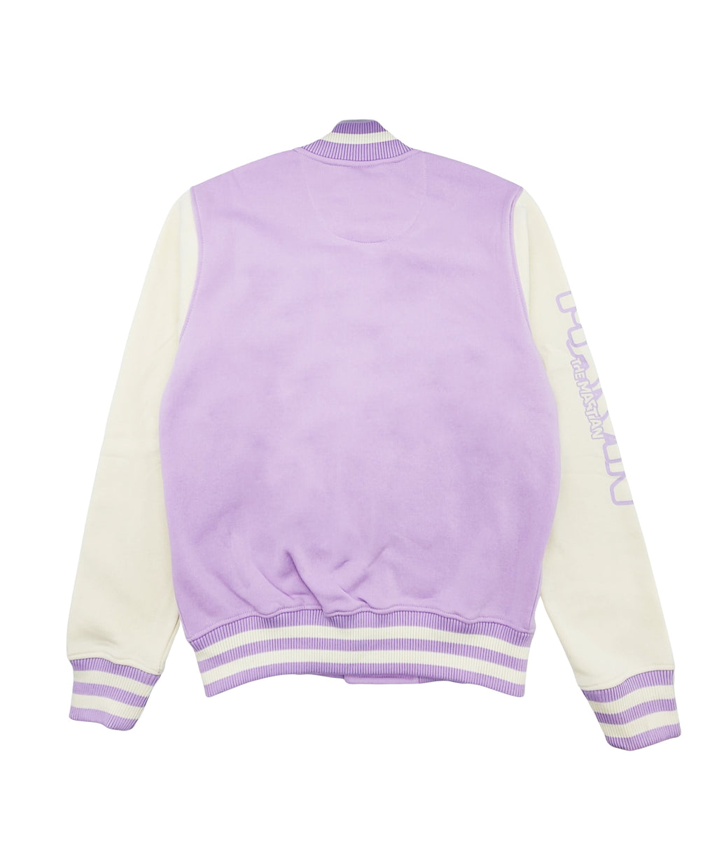 LOONEY TUNES FLEECE VARSITY JACKET (LAVENDER)