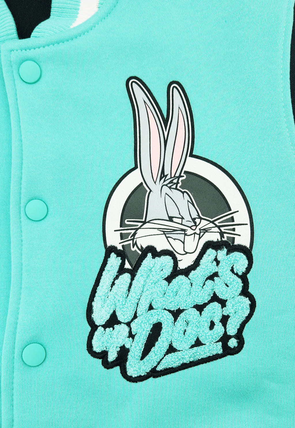 LOONEY TUNES FLEECE VARSITY JACKET (TIFFANY BLUE)