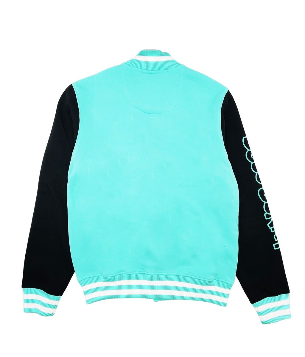 LOONEY TUNES FLEECE VARSITY JACKET (TIFFANY BLUE)