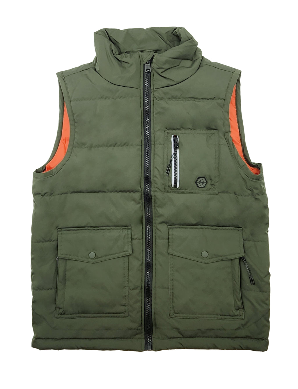 WT02 MEN'S TECH WOVEN PADDED VEST (OLIVE)