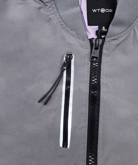 WT02 MEN'S TECH WOVEN BOMBER JACKET (GREY)