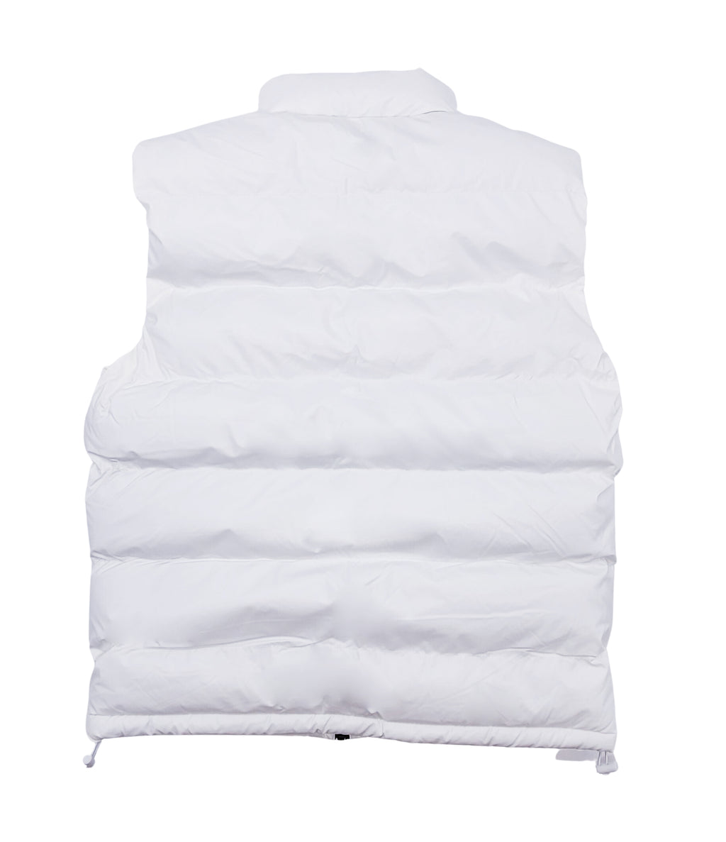 THE IMAGE MEN'S PU LEATHER W/ INNER FLEECE LINING VEST (WHITE)