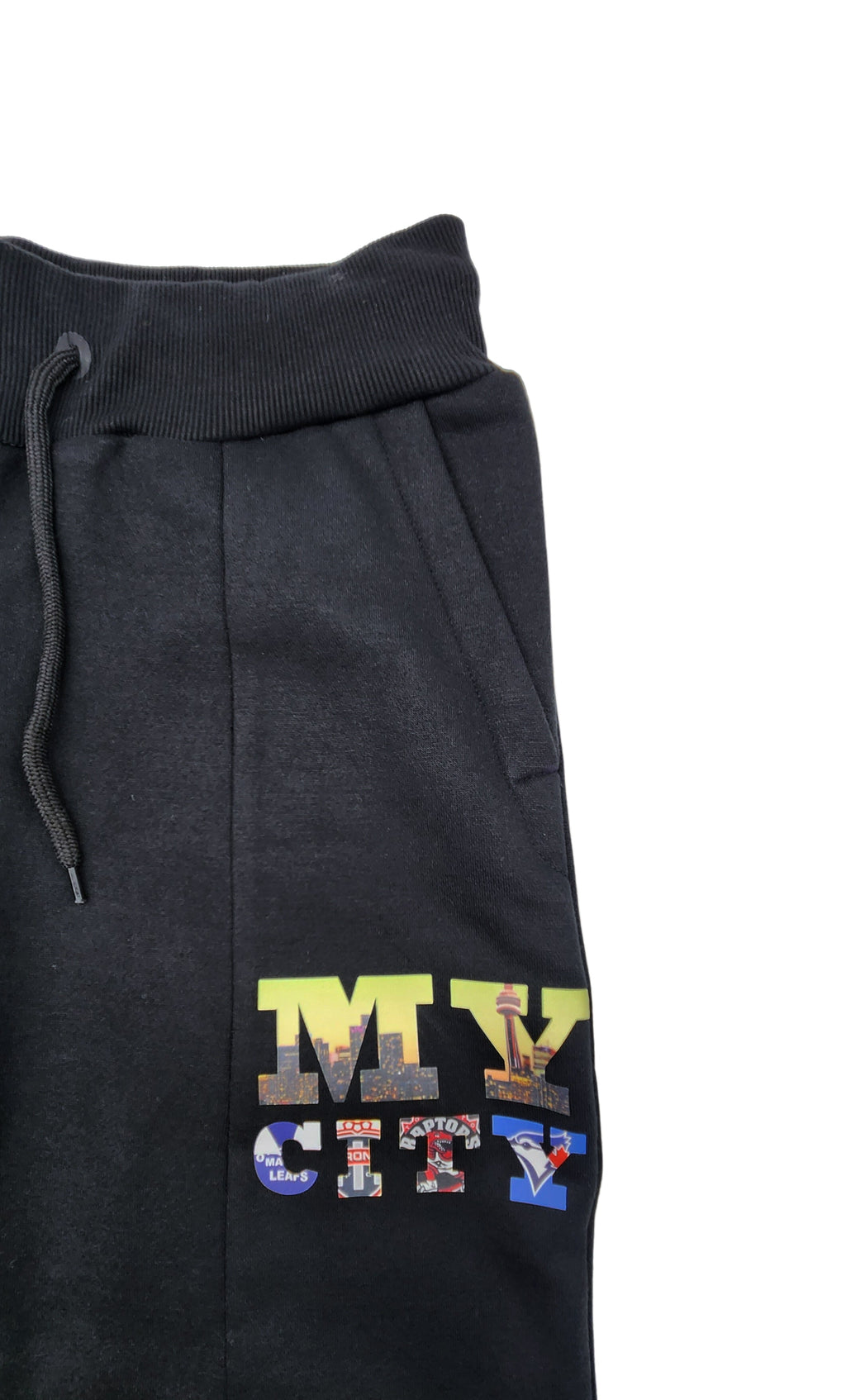 CITY OF DREAMS MY CITY MEN'S BIG & TALL FLEECE TRACKSET (BLACK)