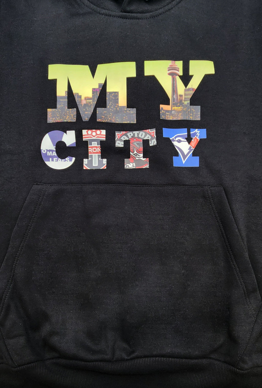 CITY OF DREAMS MY CITY MEN'S BIG & TALL FLEECE TRACKSET (BLACK)