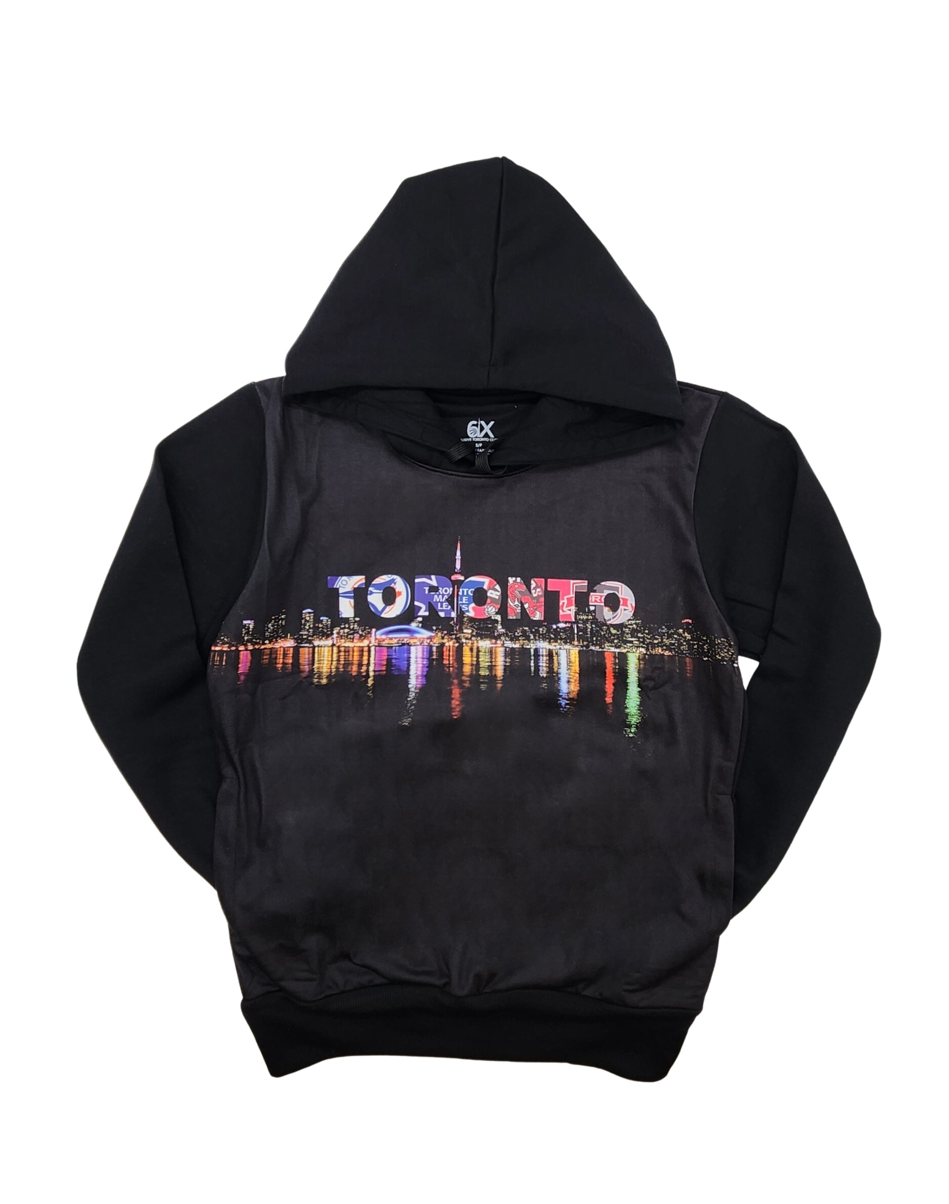 CITY OF DREAMS TORONTO SKY MEN'S BIG & TALL FLEECE TRACKSET (BLACK)