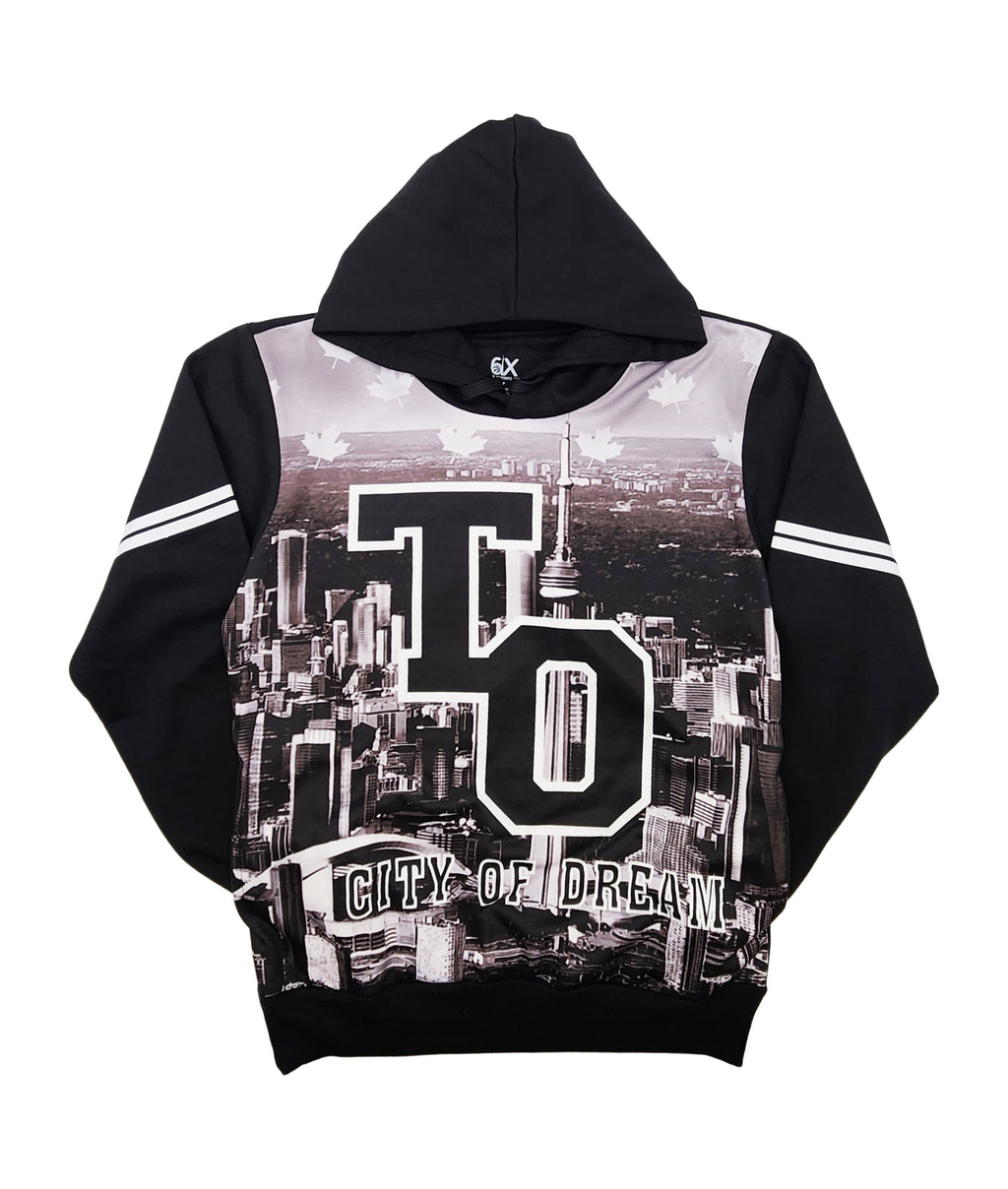 CITY OF DREAMS ALL-OVER PRINT MEN'S FLEECE TRACKSET (BLACK)