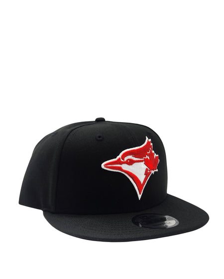 NEW ERA 9FIFTY TORONTO BLUE JAYS BLACK W/ RED LOGO SNAPBACK HAT