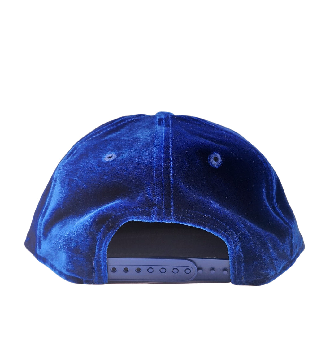 NEW ERA 9FIFTY TORONTO BLUE JAYS DARK ROYAL W/ WHITE LEAF VELVET SNAPBACK HAT