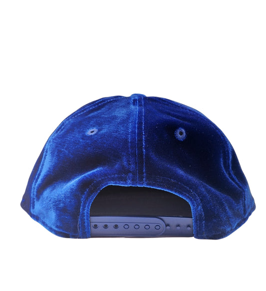 NEW ERA 9FIFTY TORONTO BLUE JAYS DARK ROYAL W/ WHITE LEAF VELVET SNAPBACK HAT