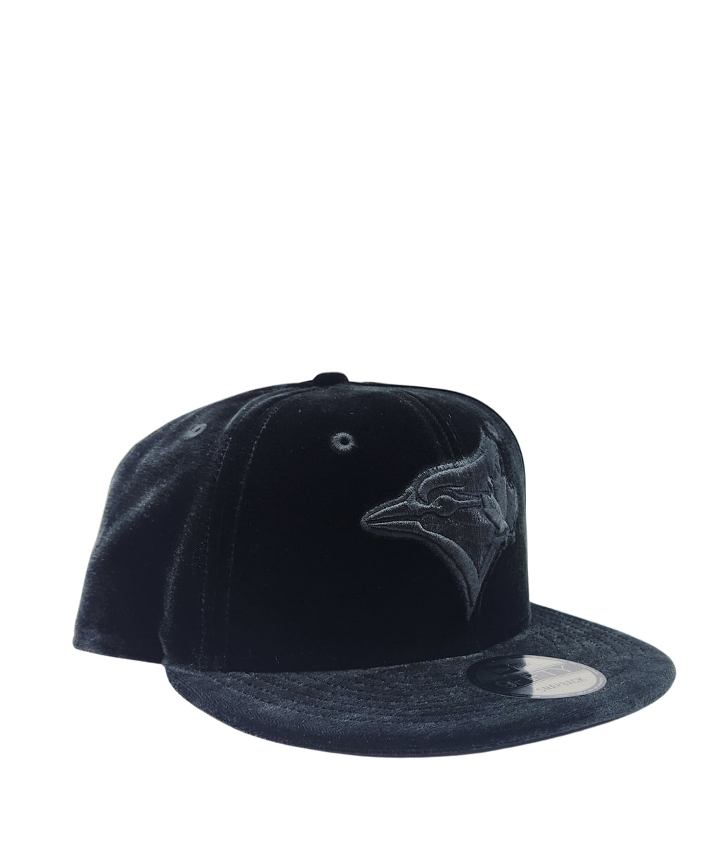 NEW ERA 9FIFTY TORONTO BLUE JAYS ALL BLACK VELVET SNAPBACK HAT