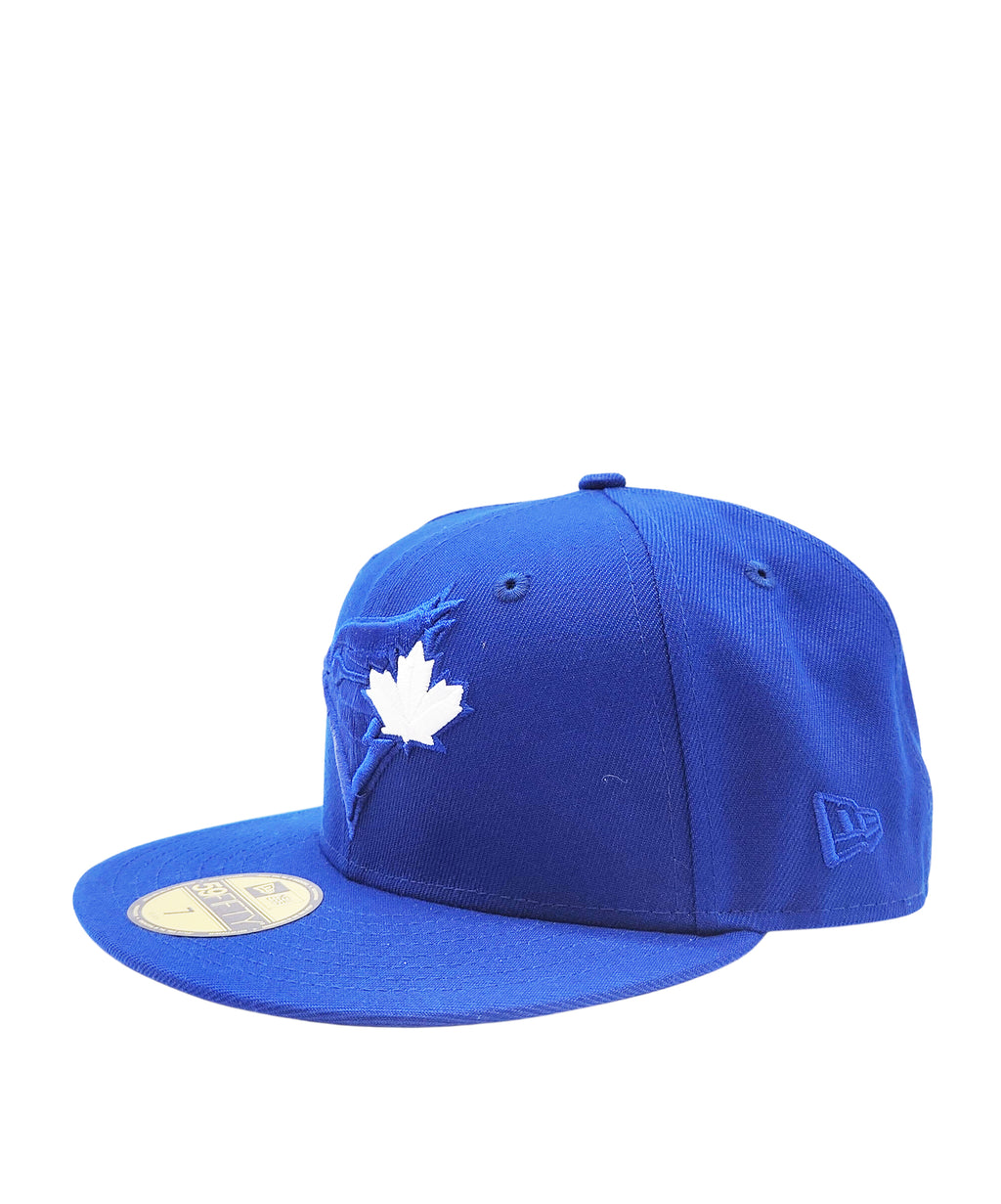 NEW ERA 59FIFTY TORONTO BLUE JAYS ROYAL BLUE W/ WHITE LEAF FITTED HAT