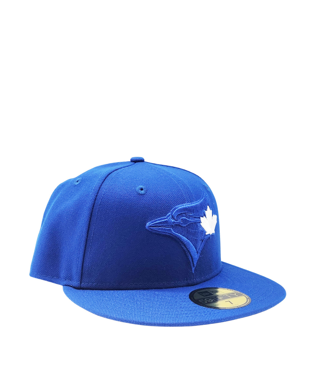 NEW ERA 59FIFTY TORONTO BLUE JAYS ROYAL BLUE W/ WHITE LEAF FITTED HAT