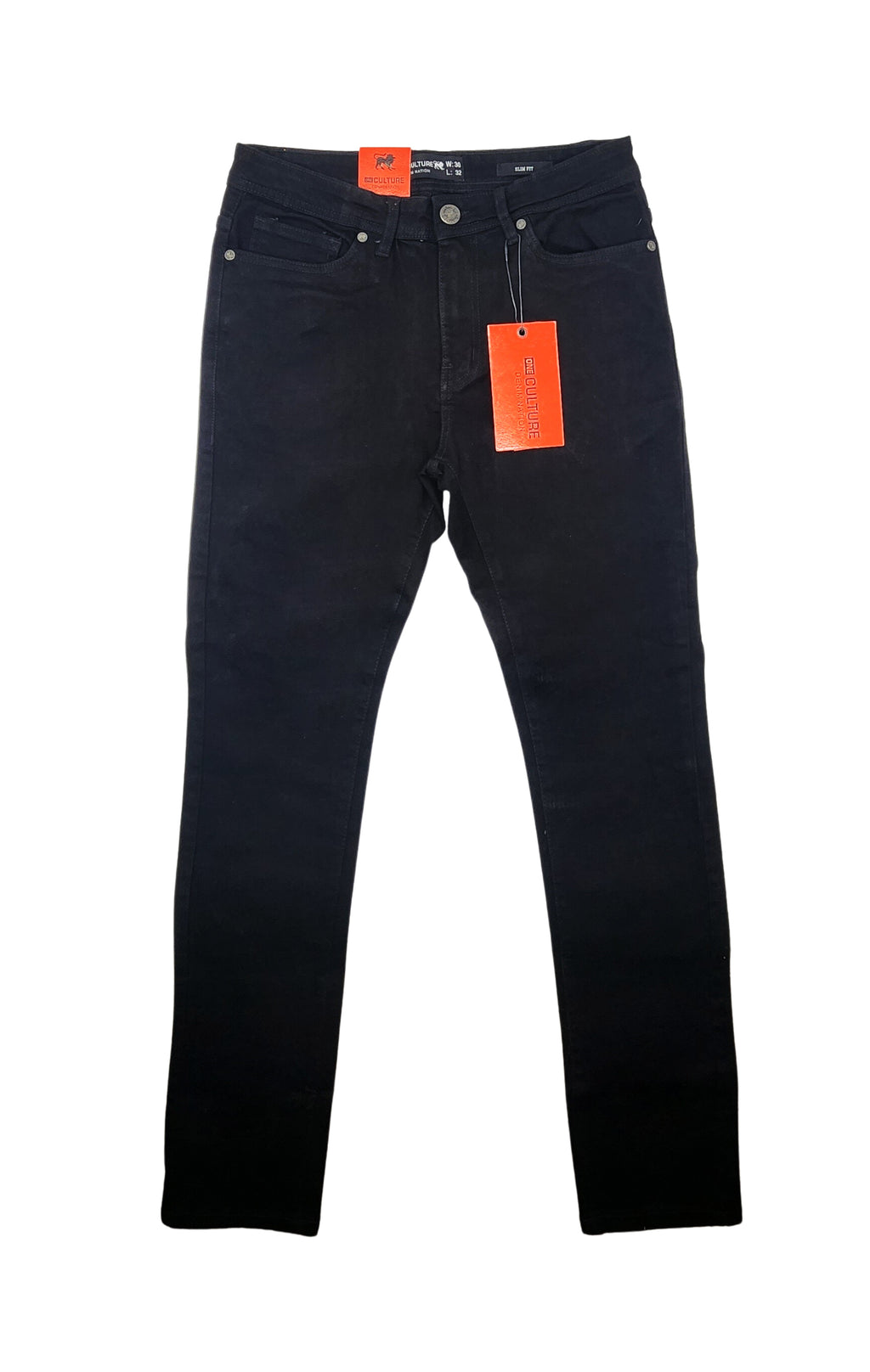 MEN'S ONE CULTURE BLACK SLIM FIT JEANS