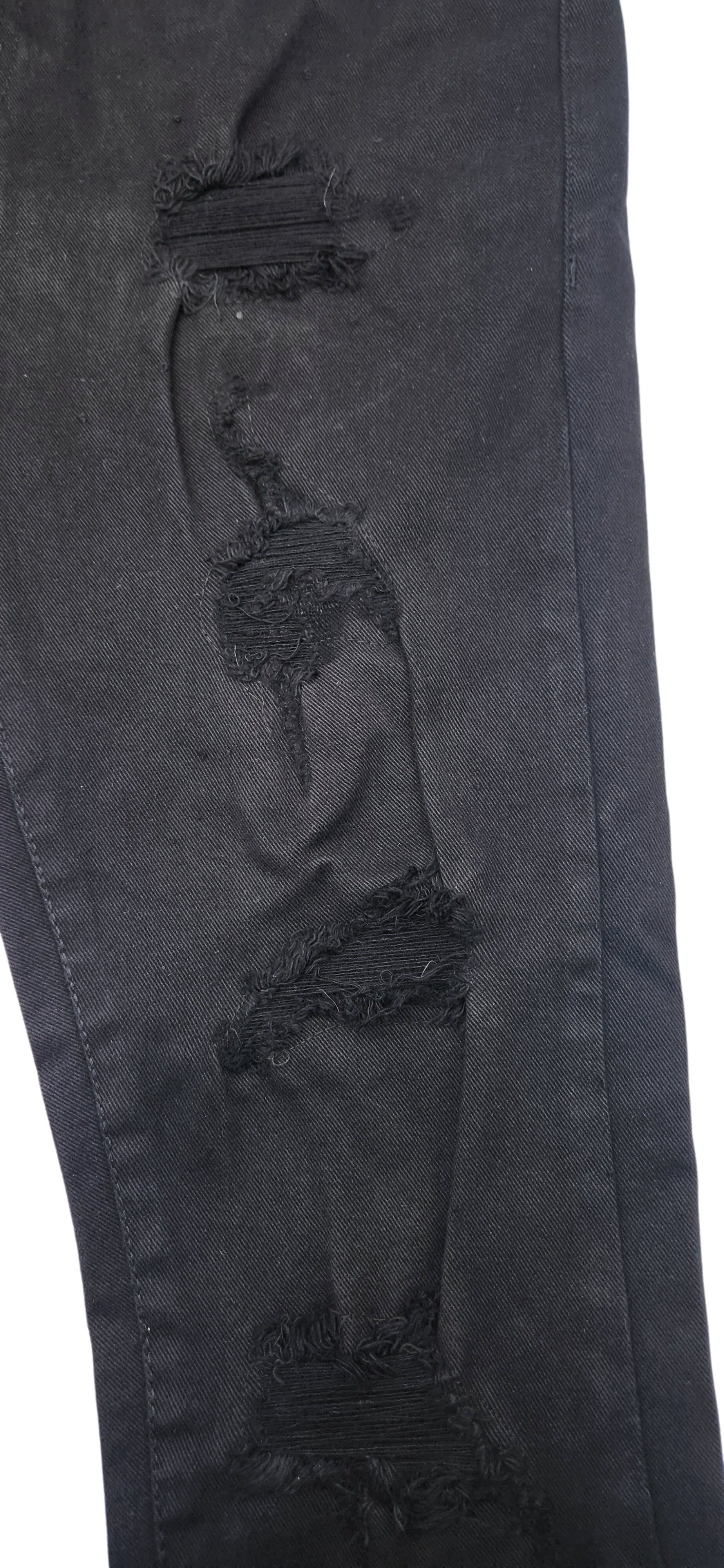 MEN'S ONE CULTURE BLACK SLIM FIT RIPPED JEANS