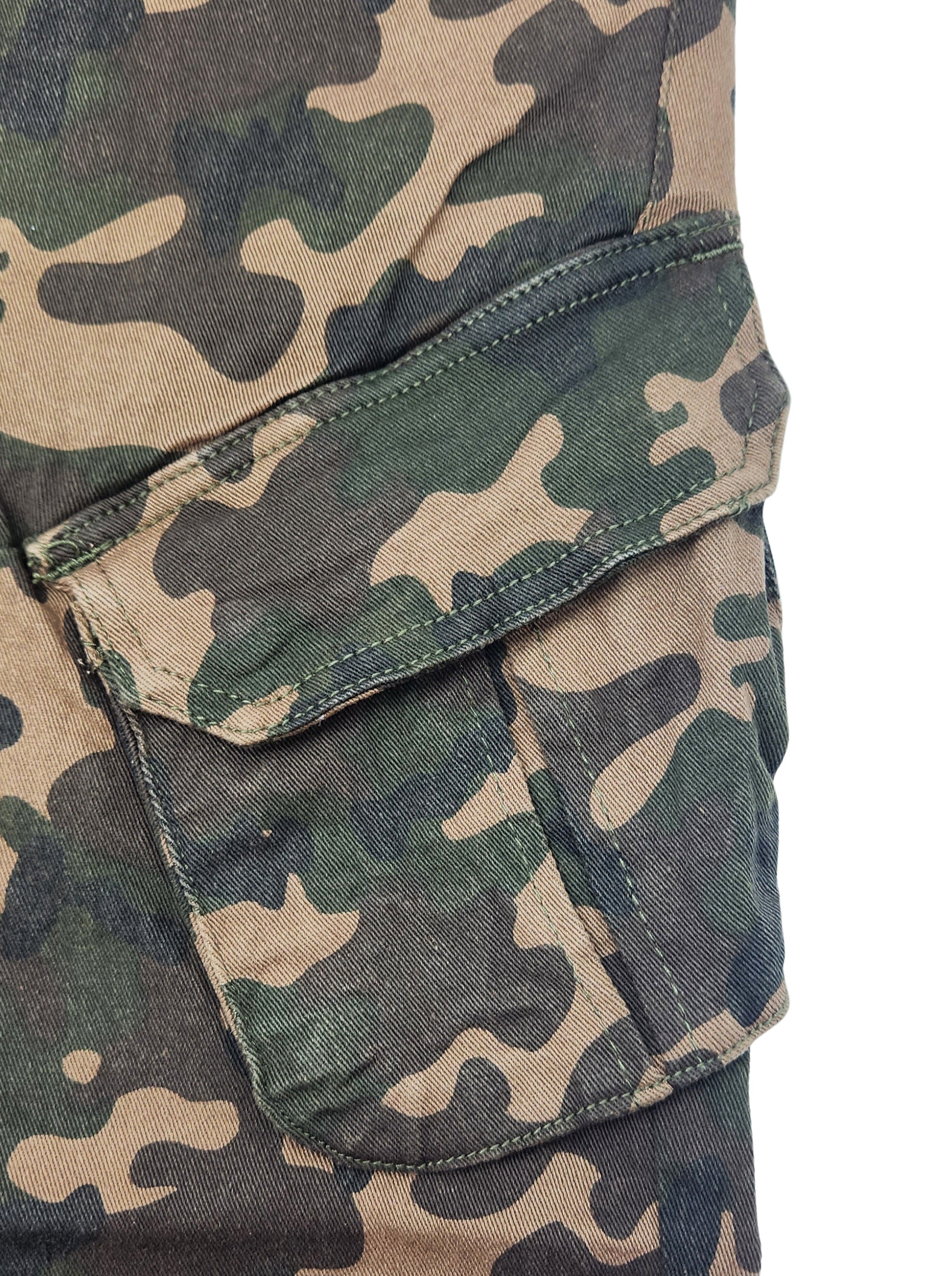MEN'S ONE CULTURE CARGO DENIM JOGGER PANTS (GREEN CAMO)