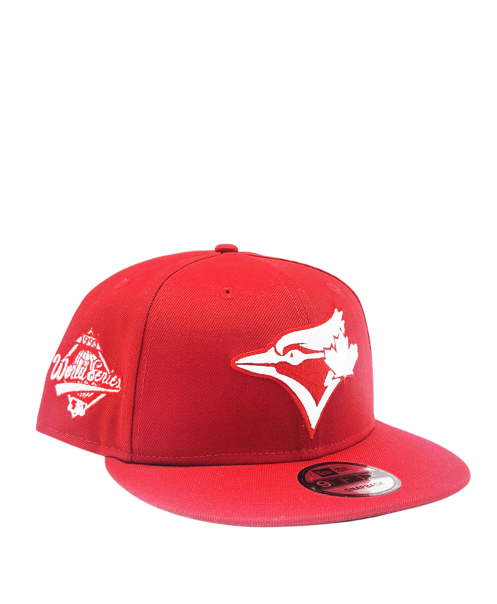 NEW ERA 9FIFTY TORONTO BLUE JAYS 1993 WORLD SERIES EDITION SCARLET RED SNAPBACK HAT