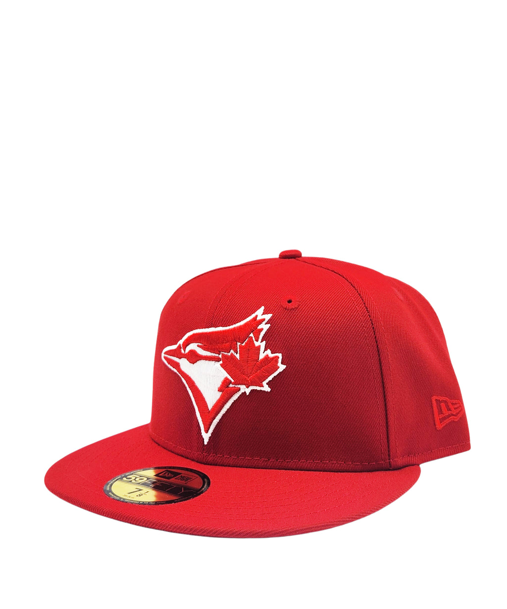 NEW ERA 59FIFTY TORONTO BLUE JAYS SCARLET RED FITTED HAT