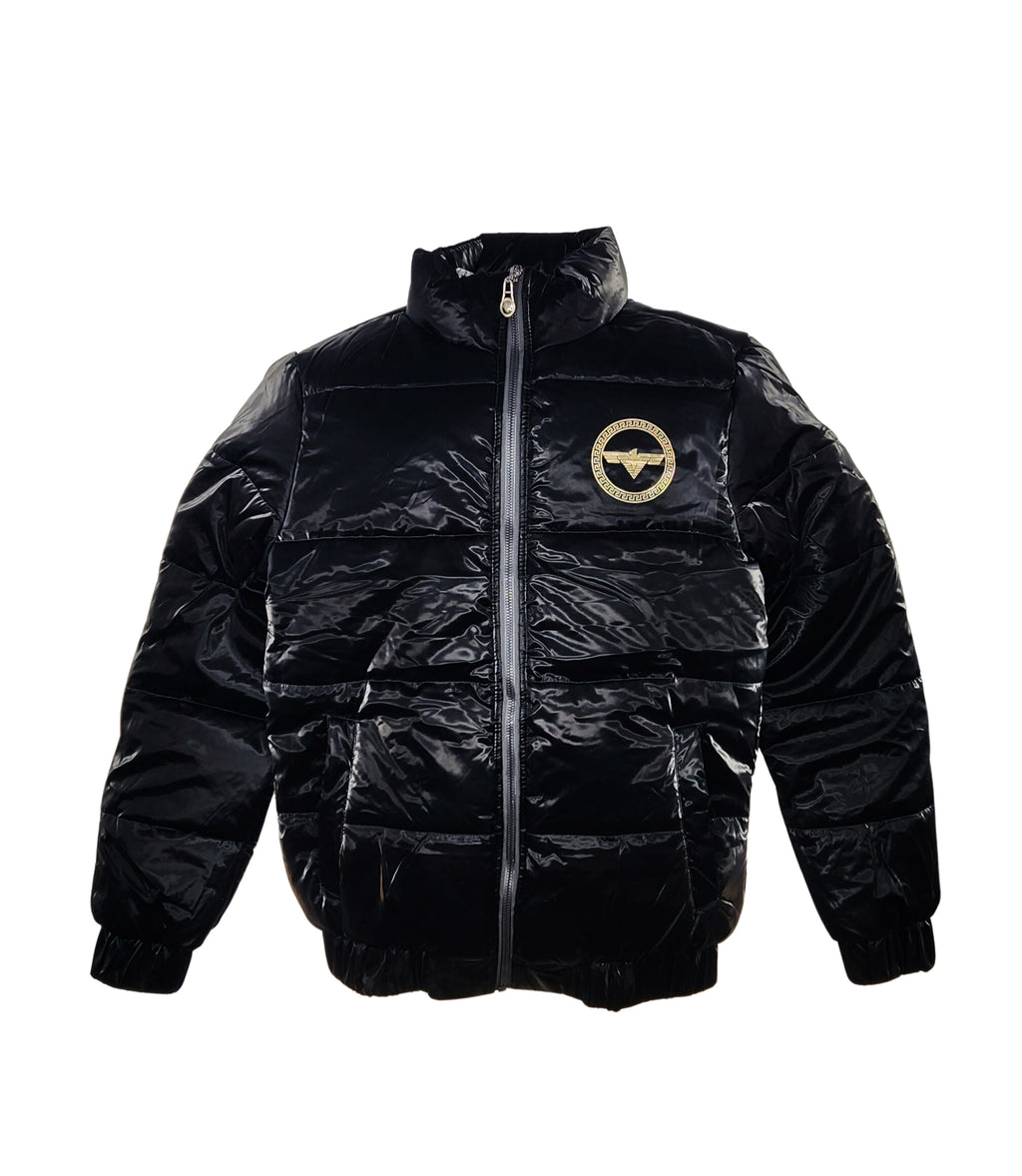 V.I.P. COLLECTION GOLD FOIL BOMBER JACKET (BLACK)