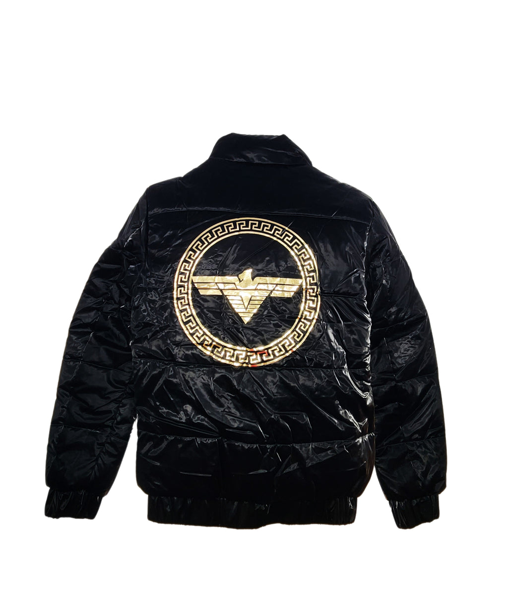 V.I.P. COLLECTION GOLD FOIL BOMBER JACKET (BLACK)