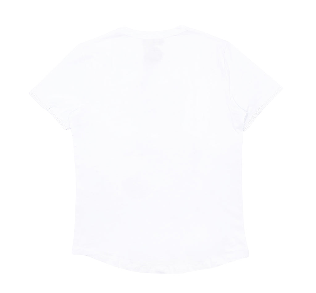 MEN'S RHINESTONE DESIGNER SHORT SLEEVE T-SHIRT (WHITE)