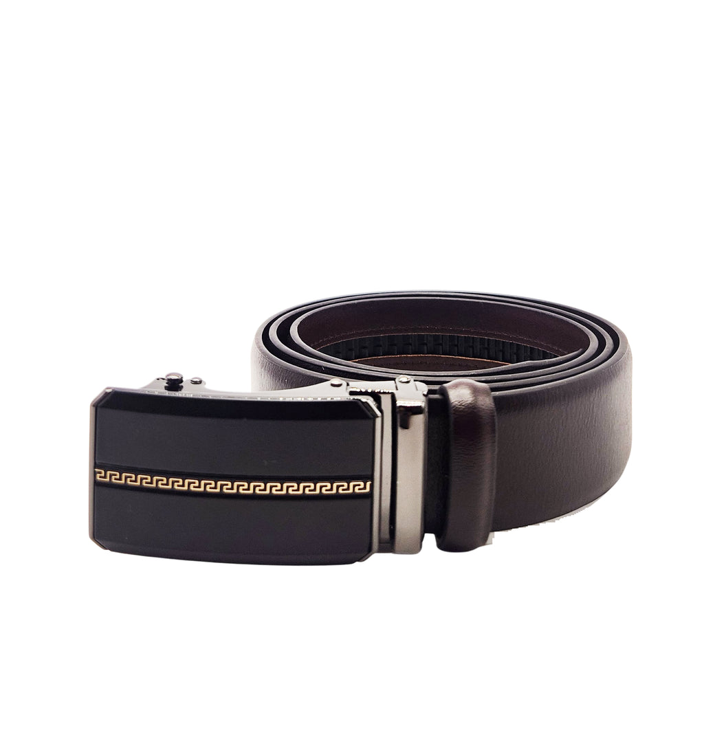 MEN'S ADJUSTABLE DESIGNER BELT (BROWN)