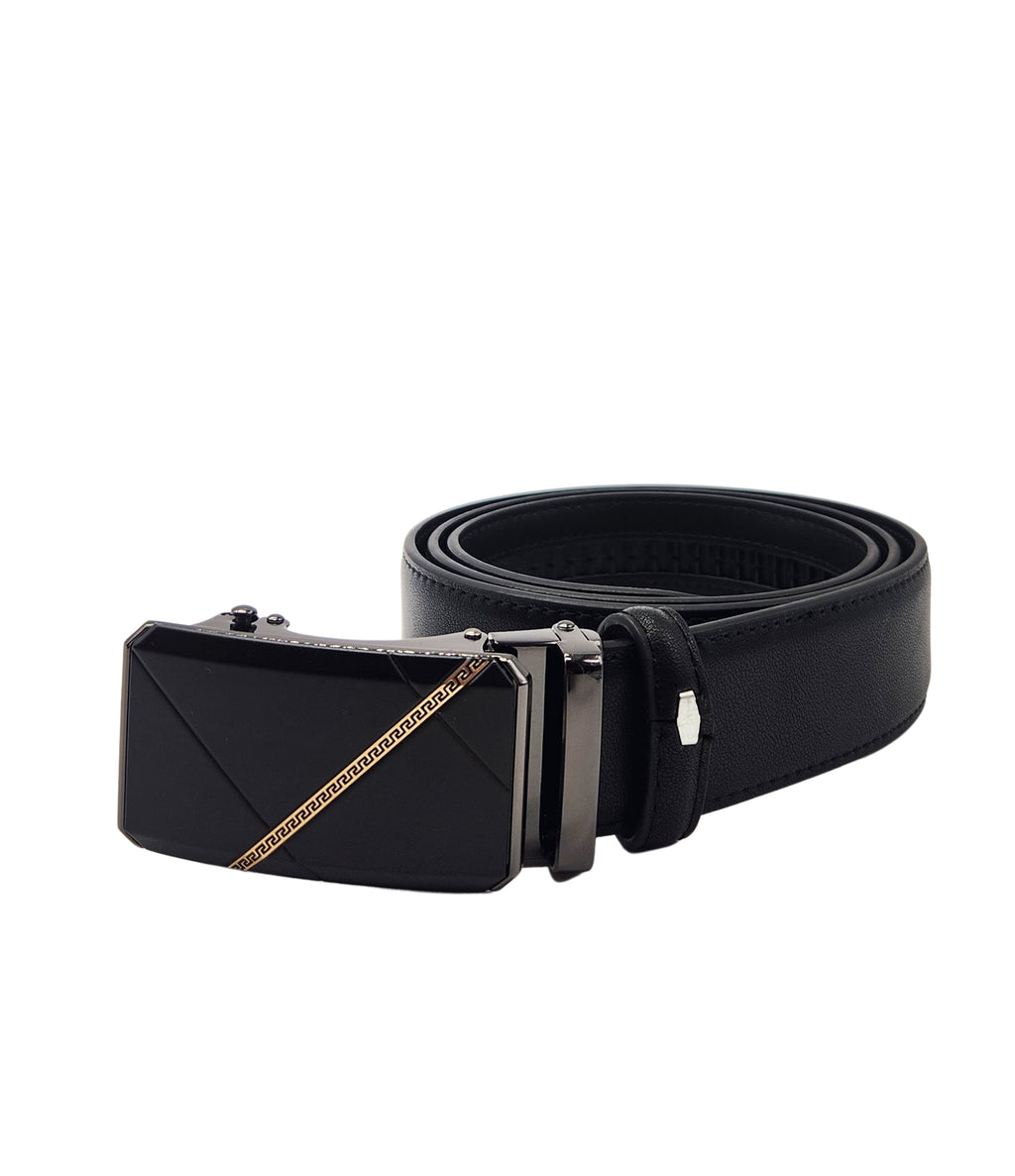 MEN'S ADJUSTABLE DESIGNER BELT (BLACK)