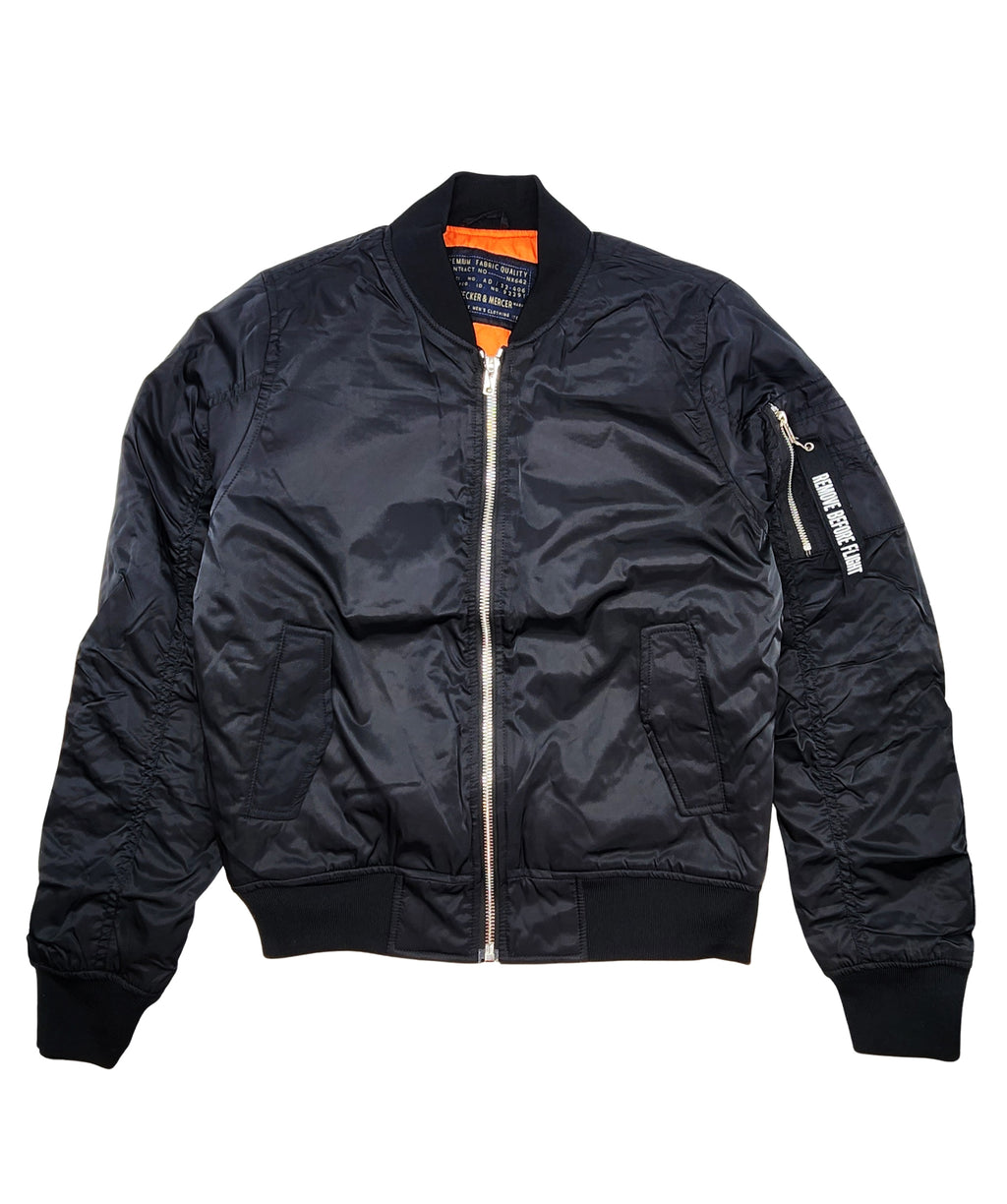 BLEECKER & MERCER MEN'S BASIC BOMBER JACKET (BLACK)