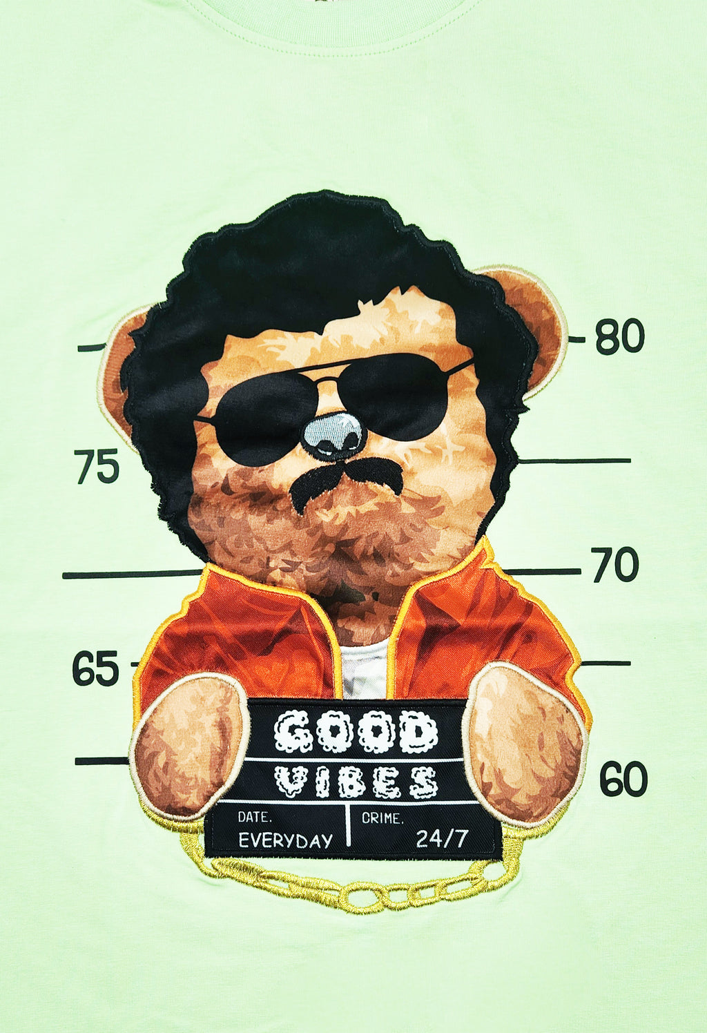 BLEECKER & MERCER BEAR GOOD VIBES GRAPHIC T-SHIRT (MINT)