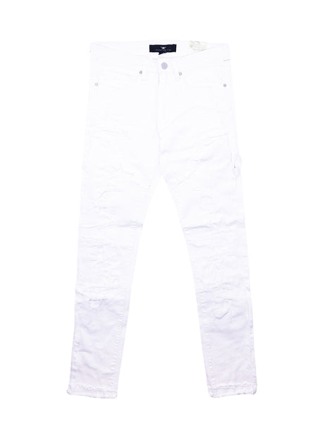 JORDAN CRAIG MEN'S REDWOOD CARPENTER DENIM JEANS (WHITE)