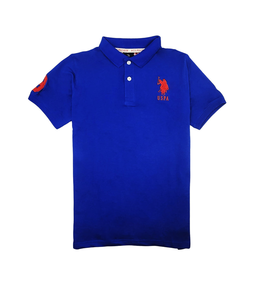 U.S. POLO ASSN. MEN'S BIG LOGO GOLF SHIRT (ROYAL BLUE)