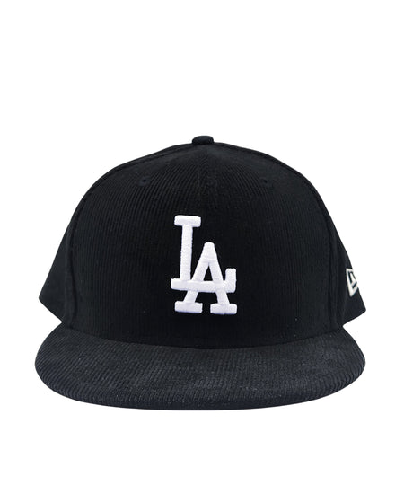 NEW ERA 9FIFTY LOS ANGELES DODGERS CORD BLACK SNAPBACK HAT