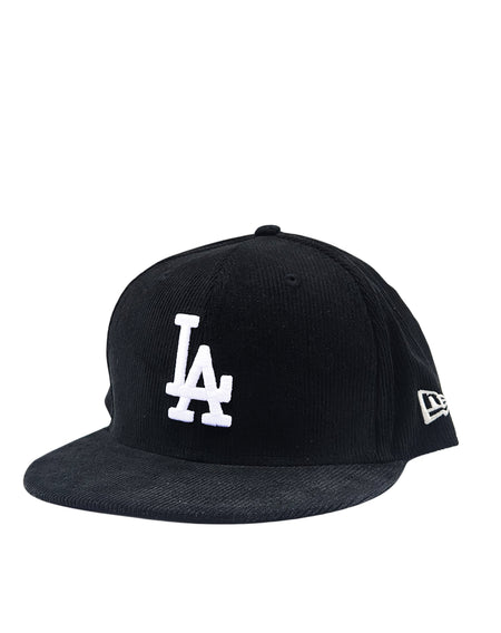 NEW ERA 9FIFTY LOS ANGELES DODGERS CORD BLACK SNAPBACK HAT