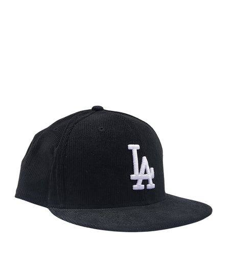 NEW ERA 9FIFTY LOS ANGELES DODGERS CORD BLACK SNAPBACK HAT