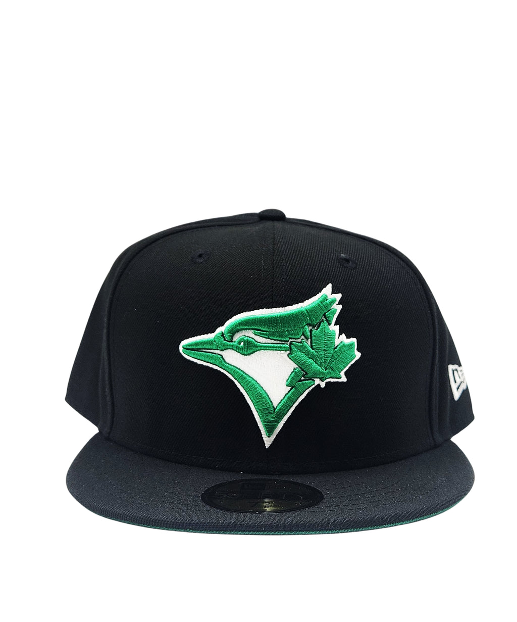 NEW ERA 59FIFTY TORONTO BLUE JAYS BLACK/GREEN FITTED HAT