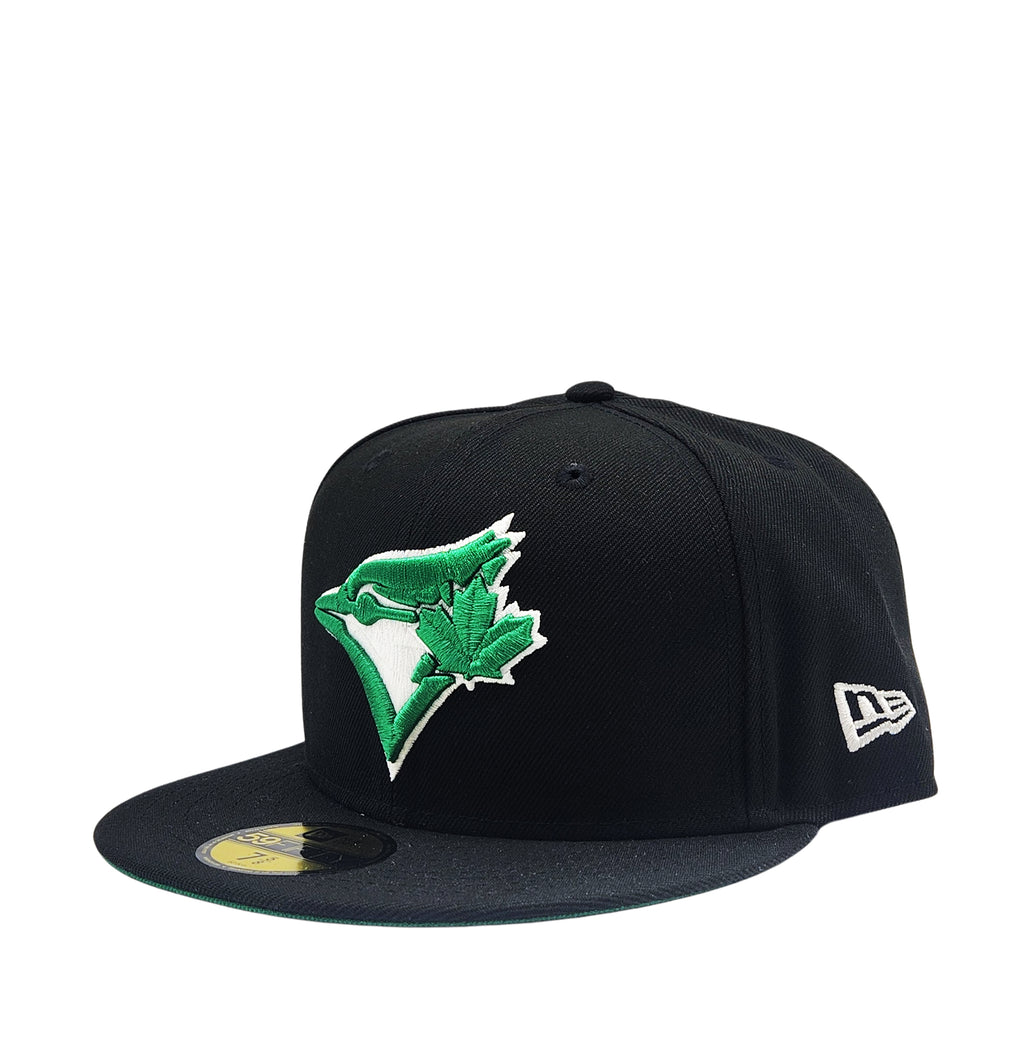 NEW ERA 59FIFTY TORONTO BLUE JAYS BLACK/GREEN FITTED HAT